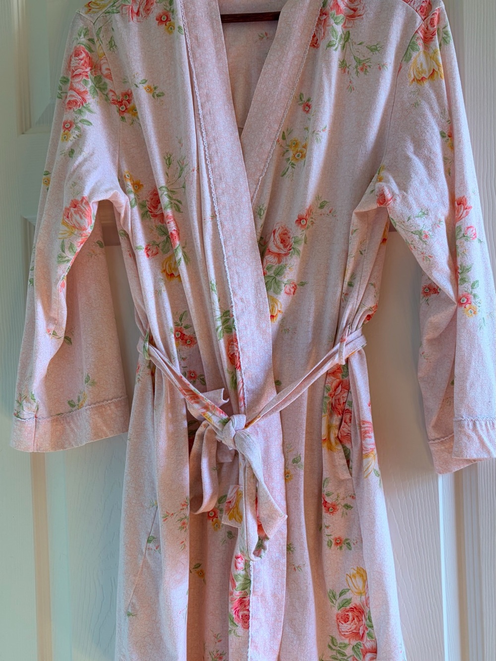 carole hochman floral robe - blush pink m